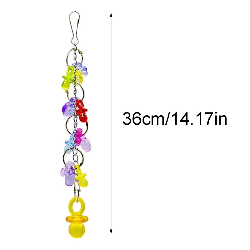 

Colorful Chain Rope Ball Birds Swing Chewing Nibble Toy Cage Decoration Exercise