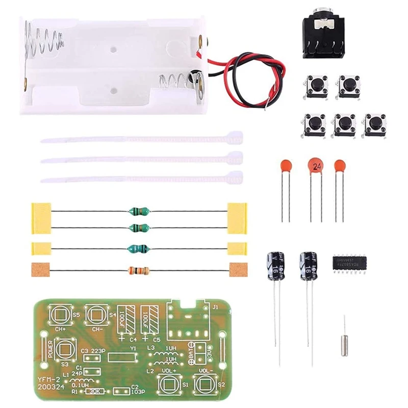 76MHz-108MHz Stereo FM Radio Receiver Module DIY Electronic Soldering Kit Circuit PCB Board Solder Practice Project | Электроника
