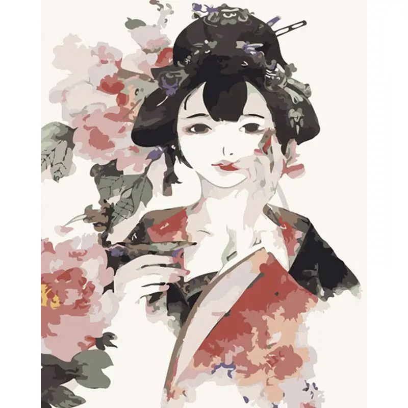 

Gatyztory Classical Painting By Numbers Woman Wall Art Coloring By Numbers Canvas Diy Home Decors Acrylic Gift 60*75 Frame