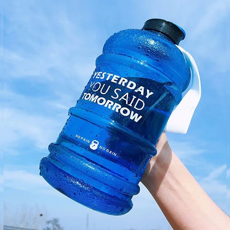 2.2L Transparent 700 мл/л большая емкость бутылка для воды для питья, Спортивная,, тренажерный зал, чайник для тренировки на открытом воздухе, для пикника, велосипеда, скалолазания, большая чашка, кувшин - Цвет: 2.2L Transparent
