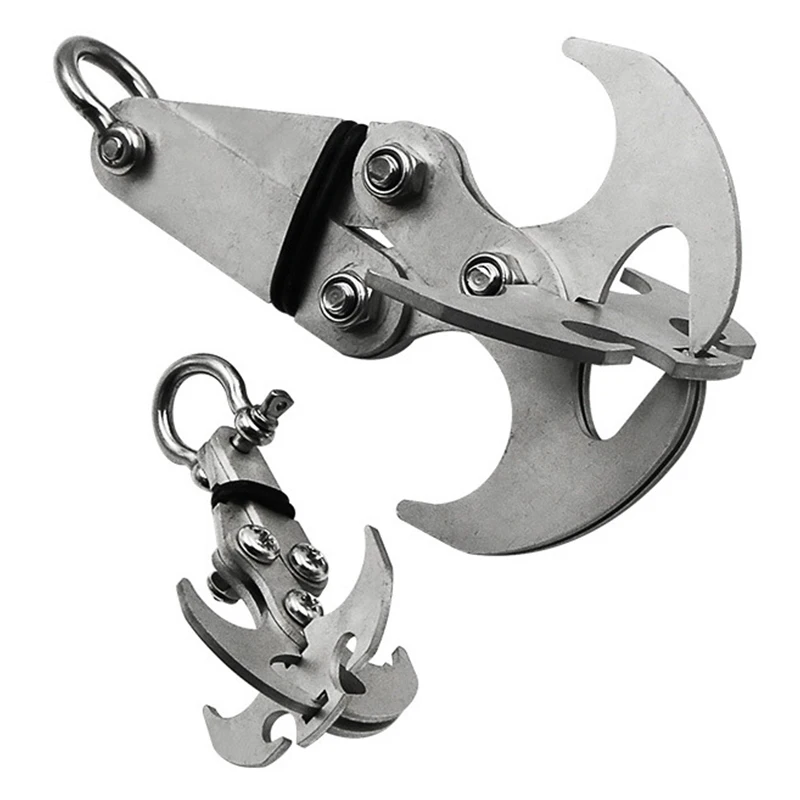 

1PC Survival Folding Grappling Hook Multifunctional Outdoor Climbing Claw Carabiner Travel Rescue Tool Climbing Tool 15*8.9cm