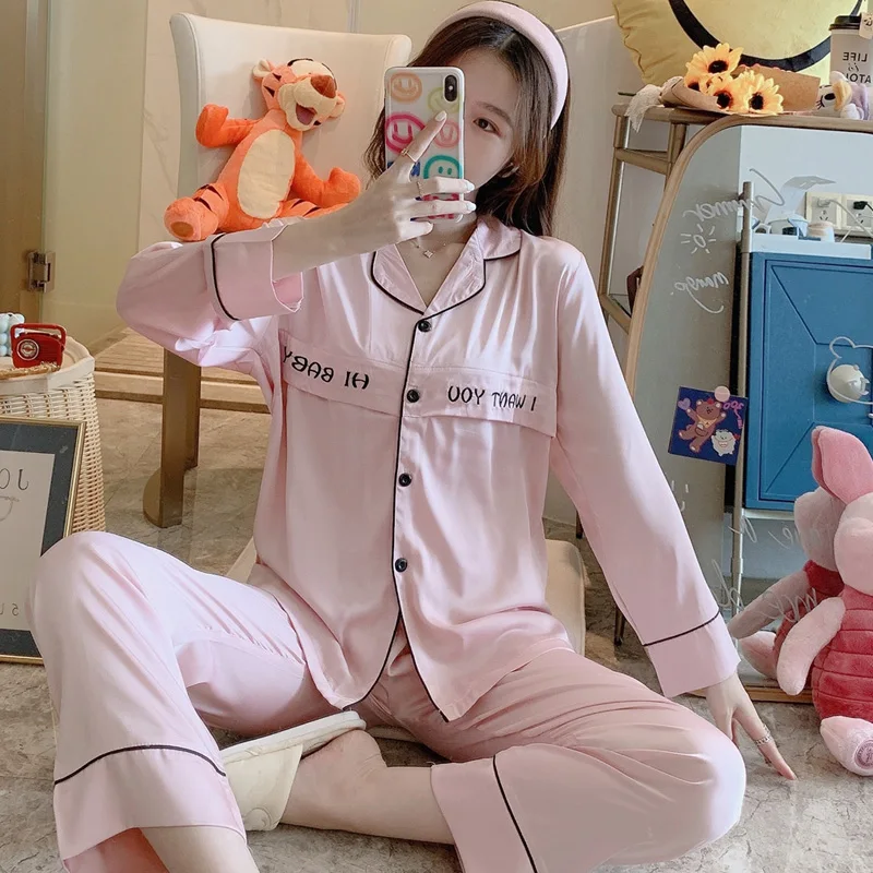 

Summer Thin Soft Silk Feel Maternity Nursing Sleepwear Sets Breast Feeding Pajamas Suit Clothes for Pregnant Women Home Wear