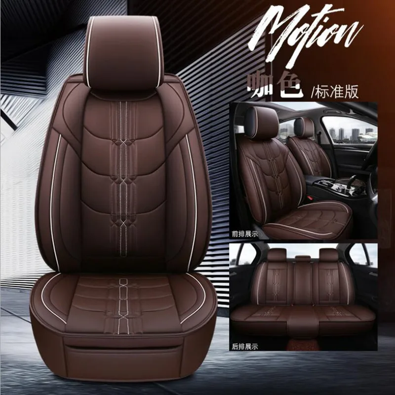 Standard edition Высокое качество из искусственной кожи Чехол автокресла для Renault Clio/для Nissan March Micra K13 MK4 Характеристическая вязкость полимера(Передний+ задний) 5-сиденье Подушка для сидения - Название цвета: Standard edition