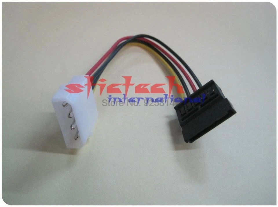 Dhl ИЛИ ems 1000 шт. кабель адаптера питания Molex-SATA свинцовый 4-контактный IDE штекер на