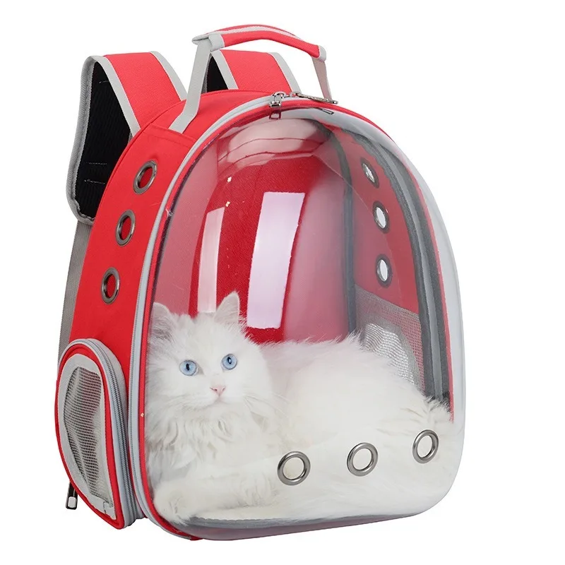 

Portable Cat Bag Pet Cat Carrier Bag Transparent Capsule Breathable Cat Dog Pet Travel Carrier Handbag Space Capsule Pure Color