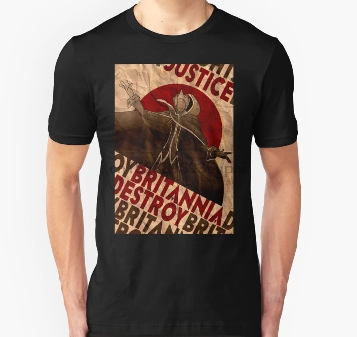 Для мужчин футболка Code Geass Lelouch нулевой агитационных справедливости отнестись к