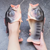funny slippers women footwear family house shoes size 36 41 slides summer beach slippers boys unisex fish slippers 2021 sandals