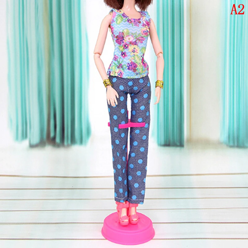 1 шт. модный наряд ручной работы короткое платье милая футболка с цветочным