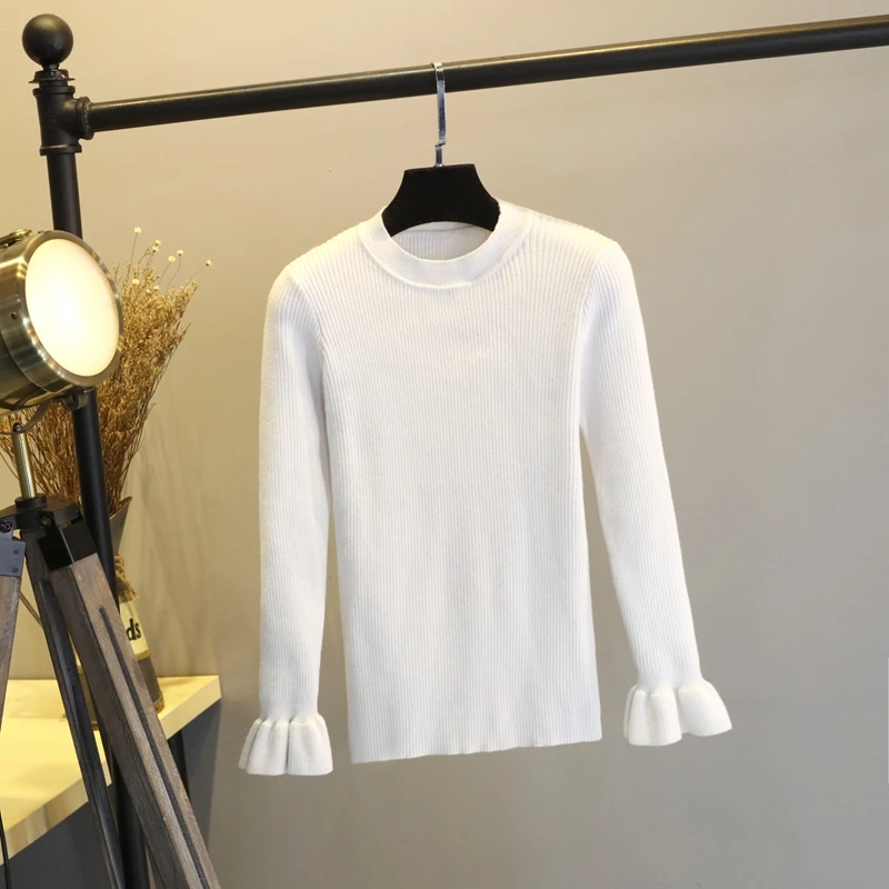 

Women's long-sleeved round neck top thickened bottoming sweater sweater winter one