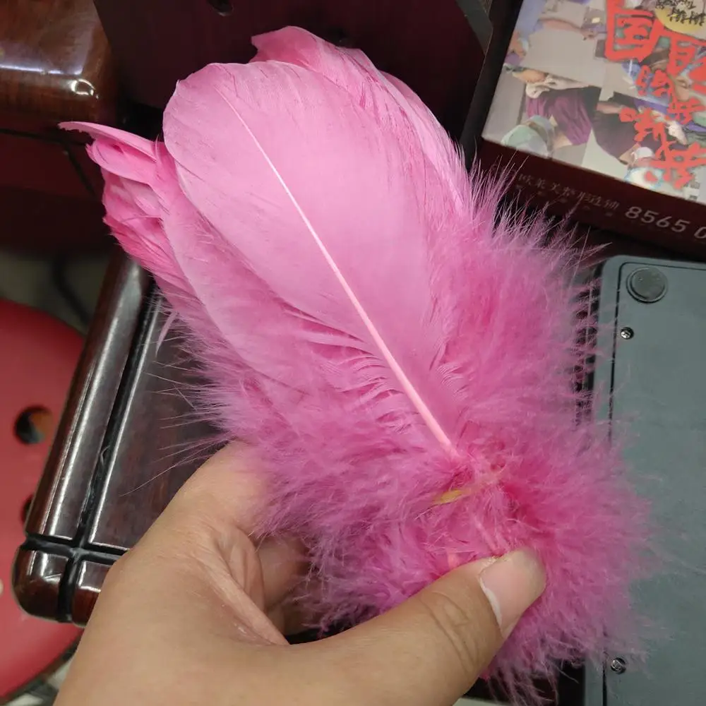 Натуральные гусиные перья 12 20 см 16 цветов свободные Рождественское украшение