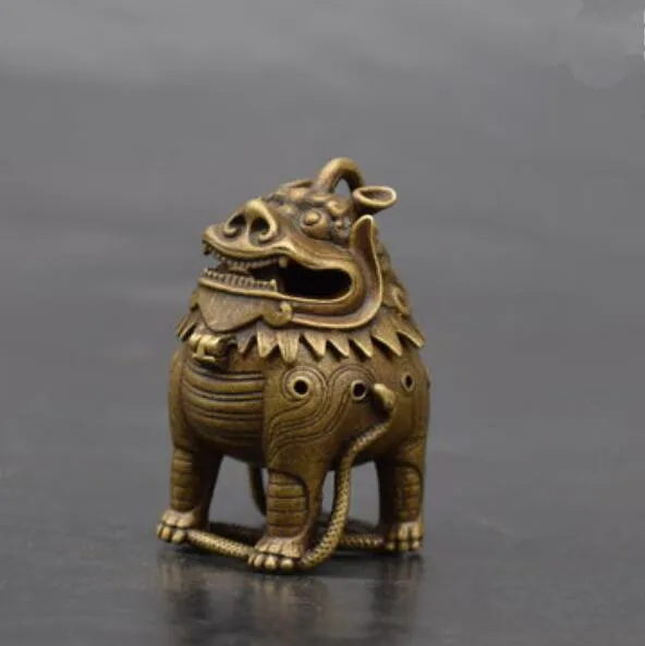 

China's brass God beast small statue