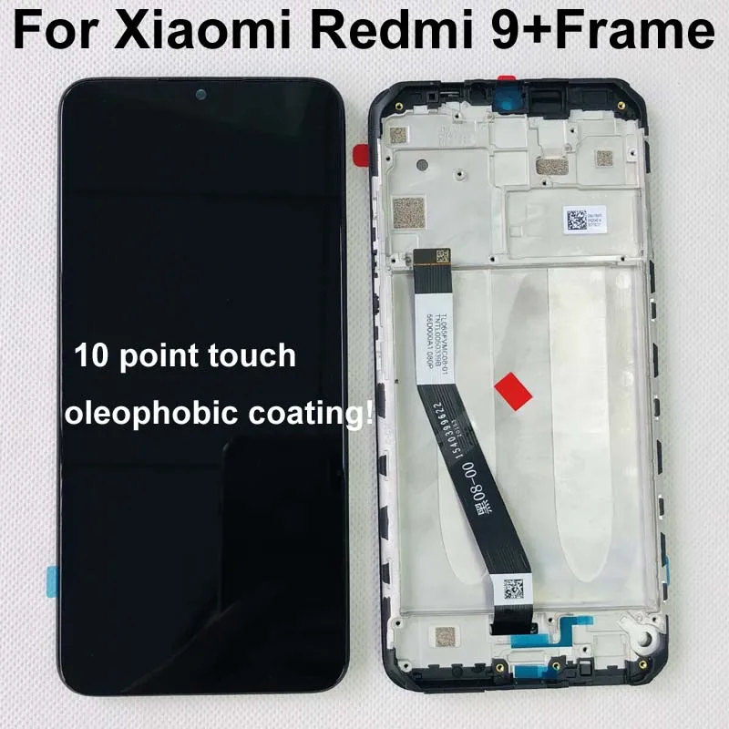 

Display For Xiaomi Redmi 9 Lcd Screen Tested LCD Display+Touch Screen Replacement With Frame On For Xiaomi Redmi 9 M2004J19AG