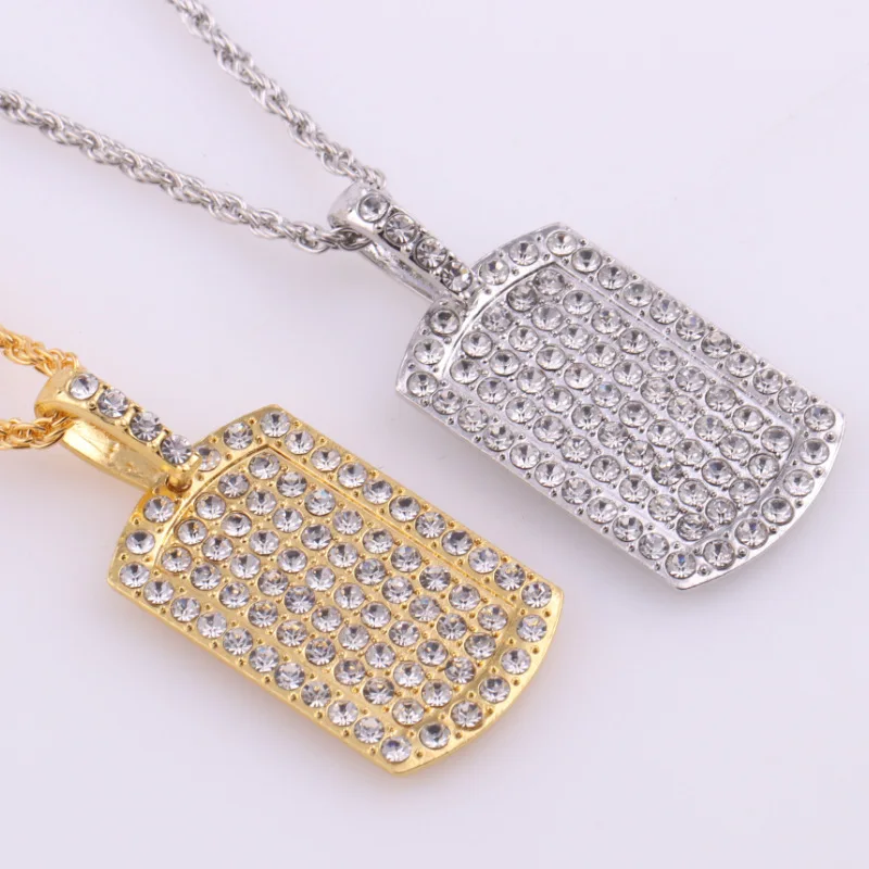 

The new summer hip-hop men's full diamond army pendant alloy casting diamond inset hip hop necklace pendant