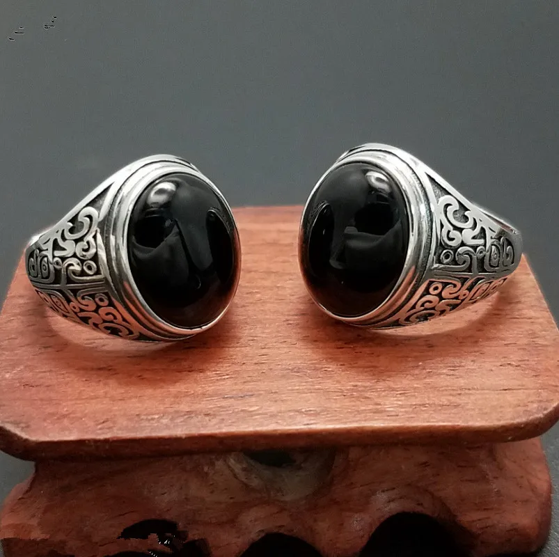 2017 Прохладный Винтаж 925 пробы Серебряные ювелирные изделия кольца для Для мужчин