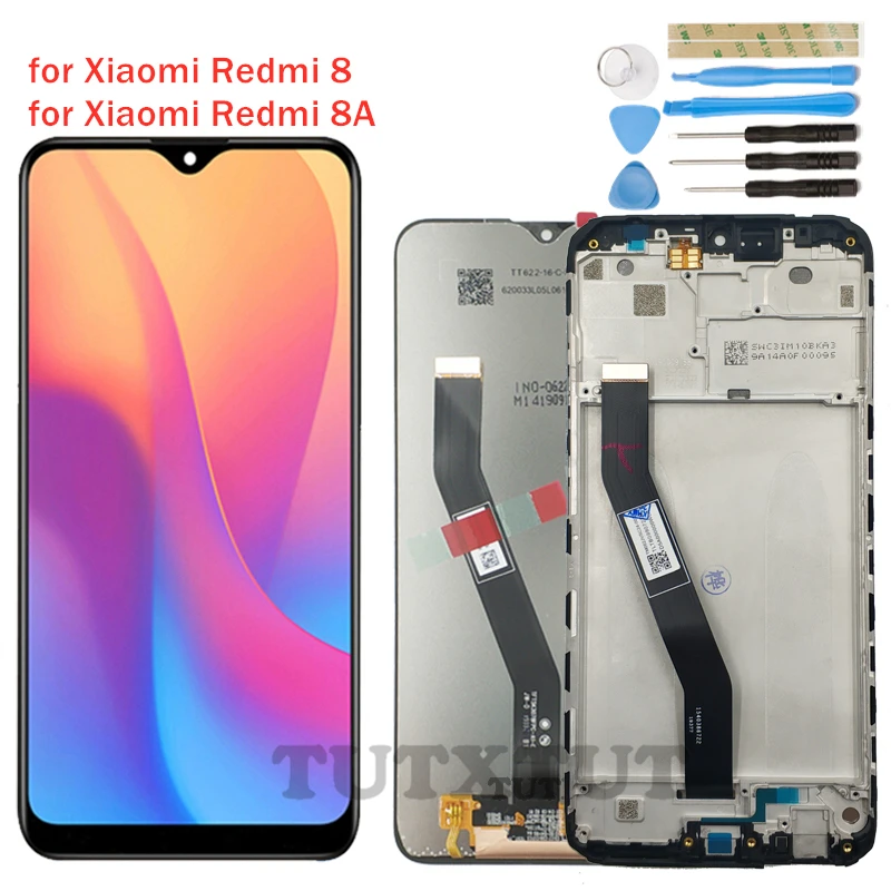 ЖК дисплей с рамкой для Xiaomi Redmi 7A сенсорный дигитайзер в сборе 8 8A запасные части