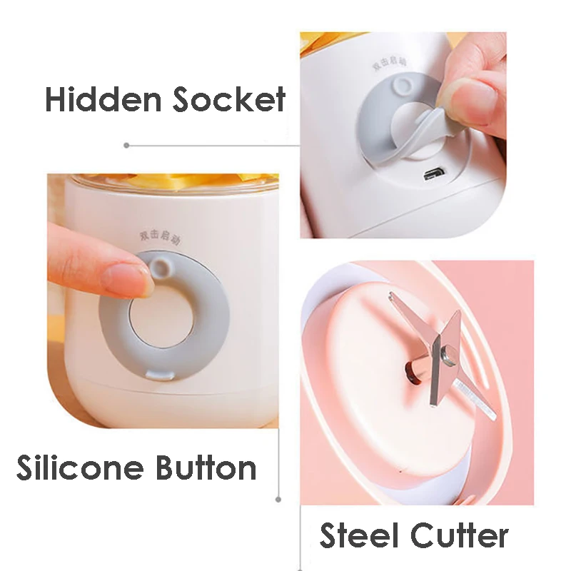 Портативный блендер миксер стакан электрическая соковыжималка Беспроводная