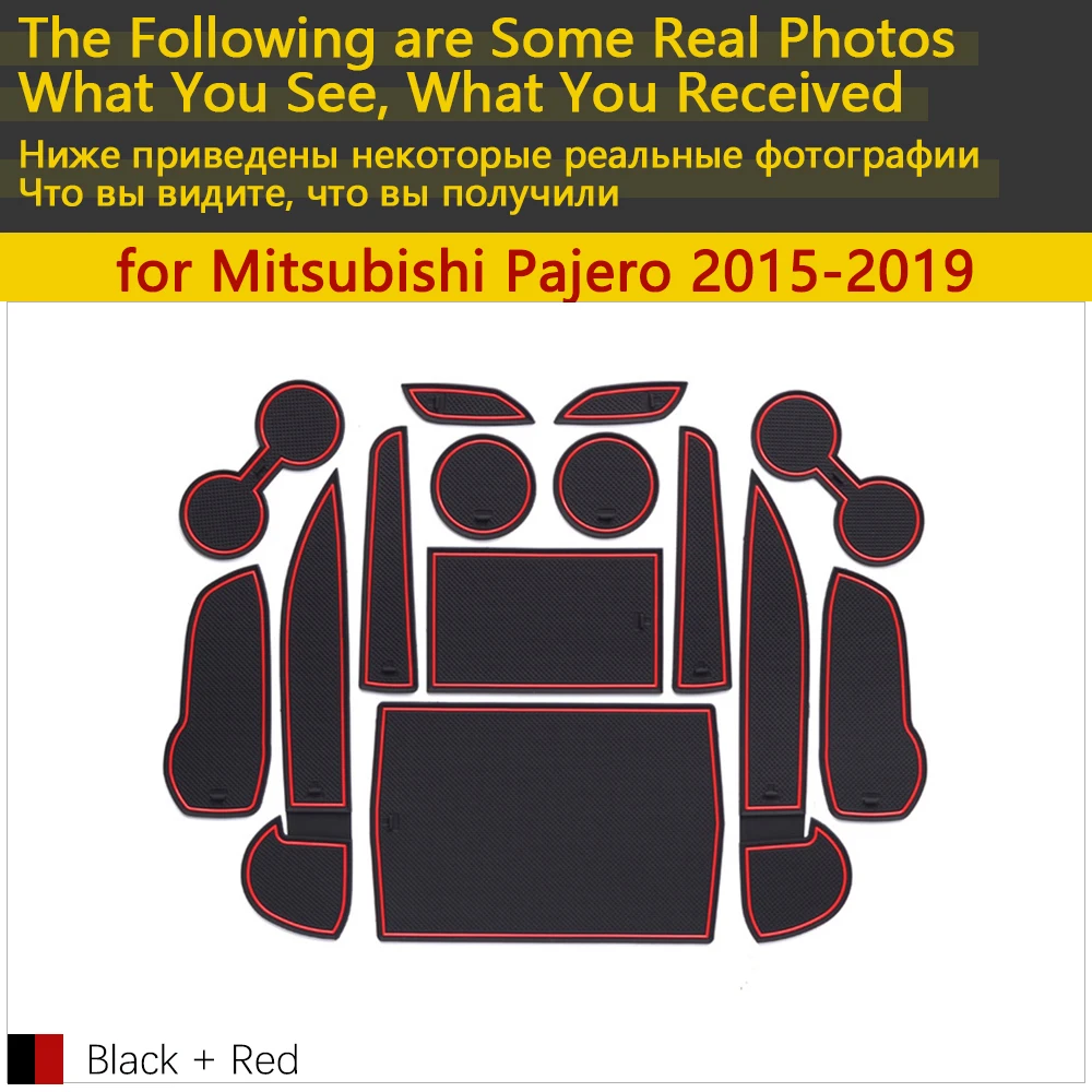 Противоскользящий резиновый коврик для подстаканника дверной паз Mitsubishi Pajero Sport
