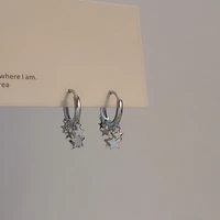 gothic version small star hoop earrings cute silver color tassel geometric style earring korean fashion punk y2k jewelry 2021
