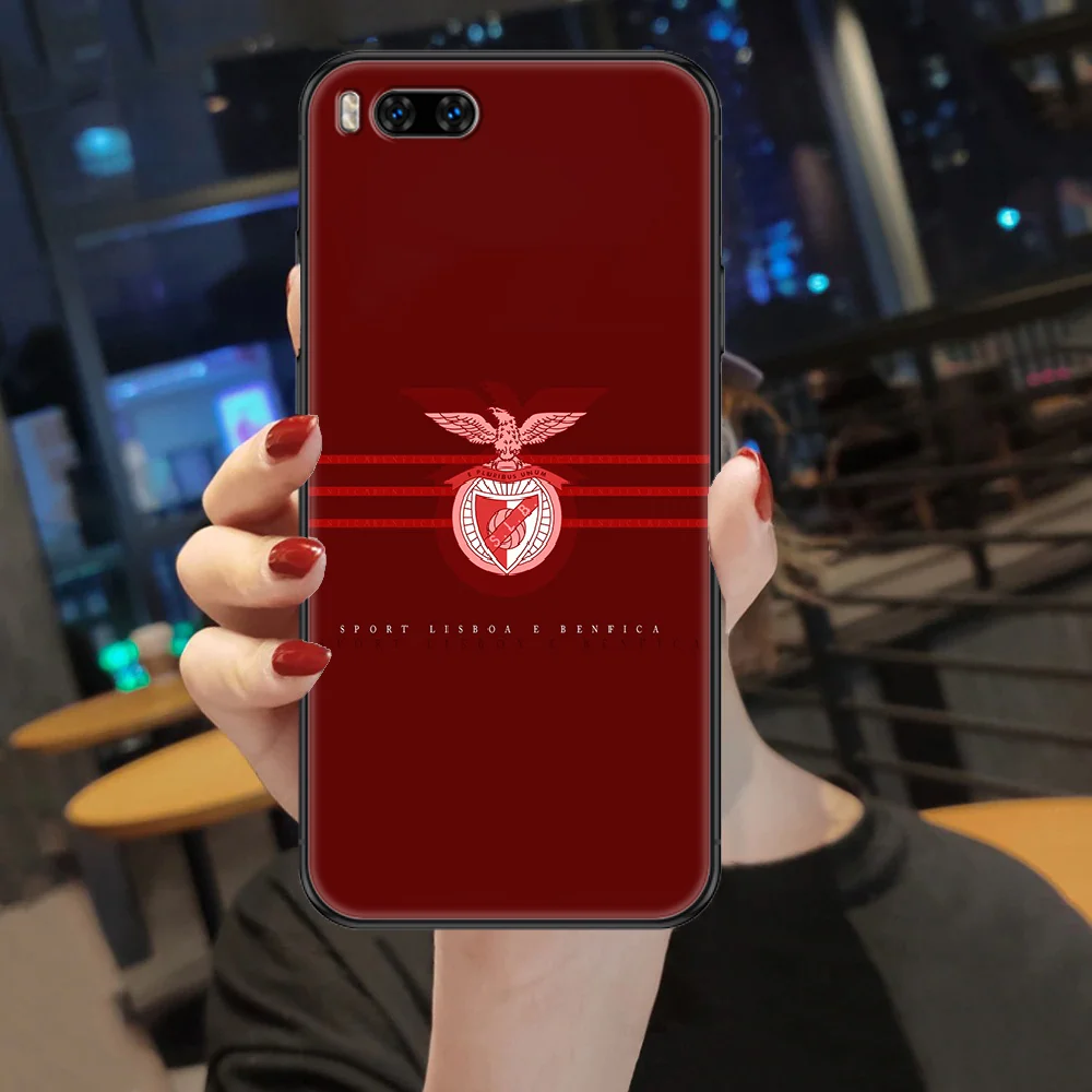 

football soccer team Benfica Phone case For Xiaomi Mi Max Note 3 A2 A3 8 9 9T 10 Lite Pro Ultra black art Etui soft bumper