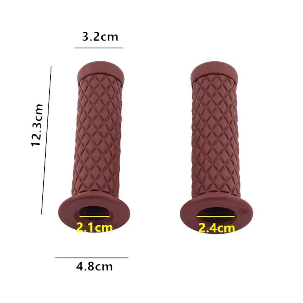 Винтажные резиновые ручки для мотоцикла велосипеда кафе аксессуары гонщиков 2