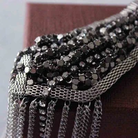one piece breastpin tassels shoulder board mark knot epaulet metal badges applique patches for clothing az 2580