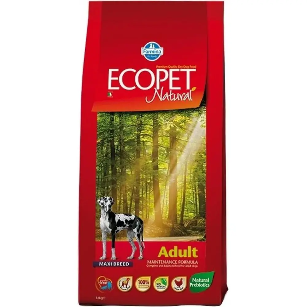 Farmina Ecopet Natural корм для взрослых собак крупных пород, курица 12 кг
