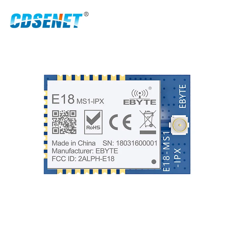 CDSENET CC2530 2 4 GHz 4dbm UART 200m Диапазон КБ Flash IPX антенна SoC SMD Zigebee модуль E18-MS1-IPX 10 шт./лот |