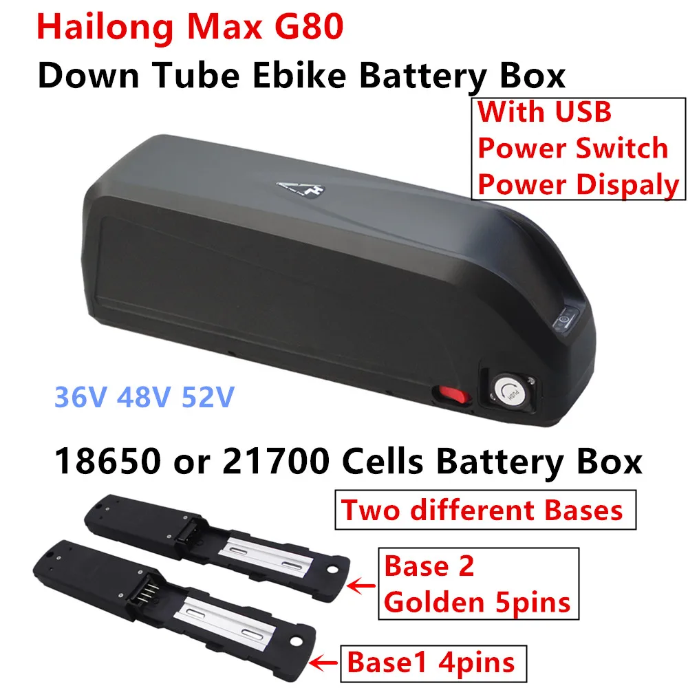 78 70 шт. 18650 ячеек 52 50 21700 Аккумулятор для электровелосипеда Hailong Max G80 36 в 48 чехол