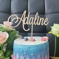 Personalized Name woodenAcrylic Cake Topper,Custom Happy Birthday Cake Topper Party Decoration Kids Birthday Party Supplies