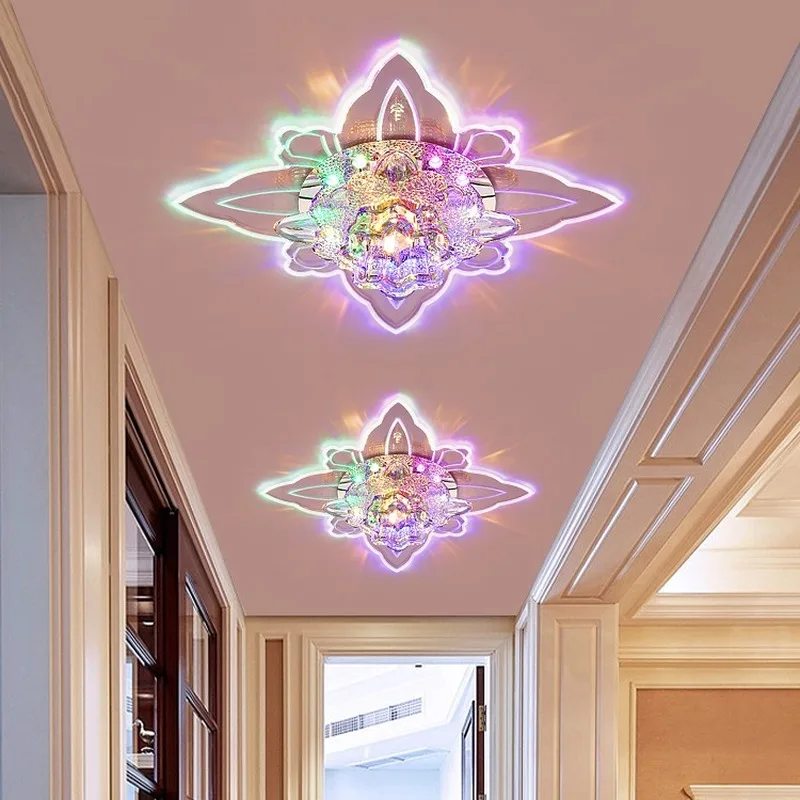 

Европейский современный минималистичный Точечный светильник для гостиной светодиодный хрустальный Проход Коридор крыльцо акриловый креа...