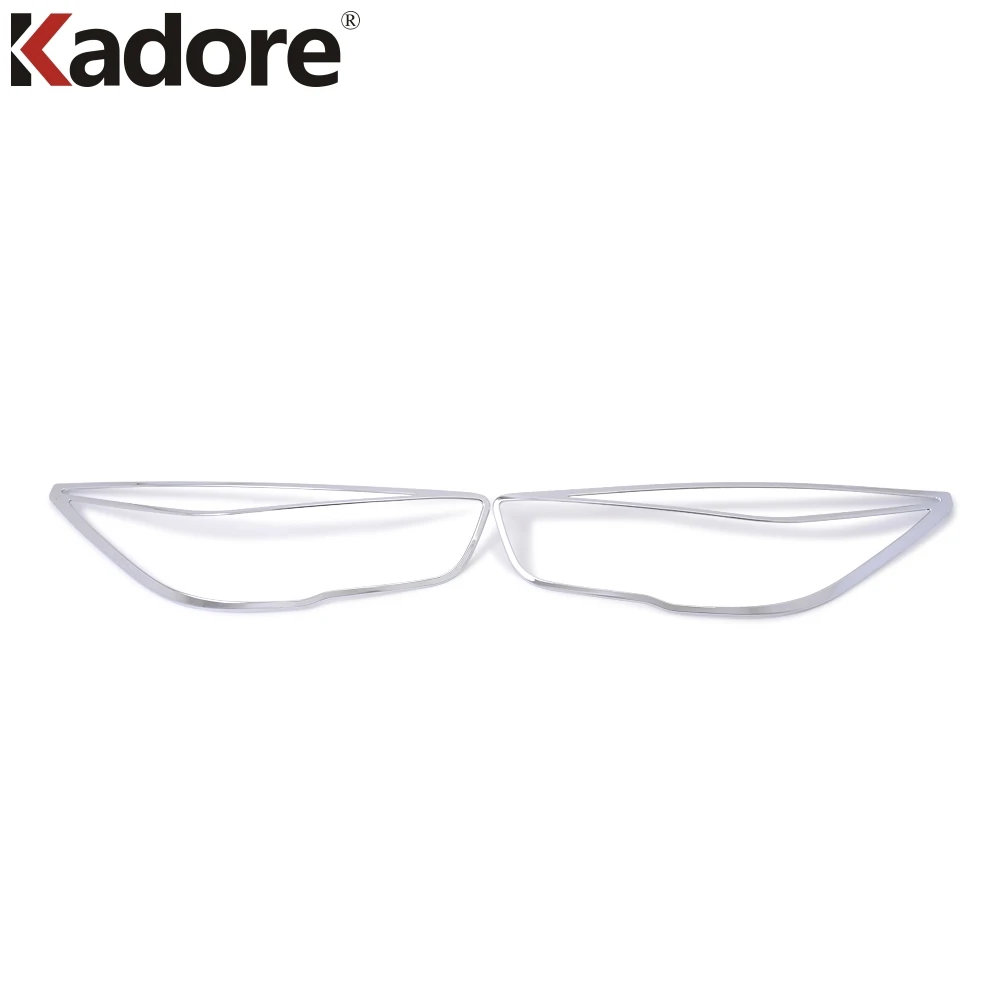 For Ford Escape Kuga 2017 2018 2019 ABS Chrome Front Headlight Cover Trim Head Light Lamp Frame Car Styling Accessories 2pcs | Автомобили
