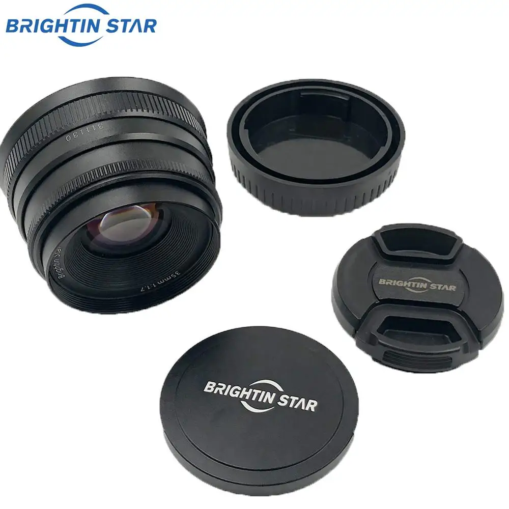Объектив для камер brighin star F1.7 35 мм с большой диафрагмой ручная фокусировка
