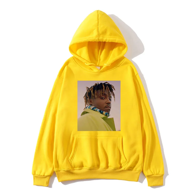 

Male Hip Hop Singer Respects Juice WRLD Letter Print Casual Hoodie Singer Fan Club Men's Streetwear Unisex Harajuku Sweatshirt