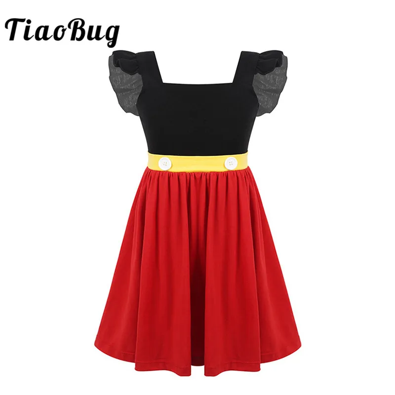 TiaoBug Детские плечевые ремни с Кружева Высокая талия декоративными пуговицами для