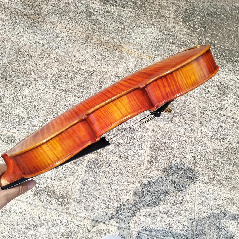 Скрипка Stradivari ручной работы из плотного пламени 4/4 полноразмерная цельная