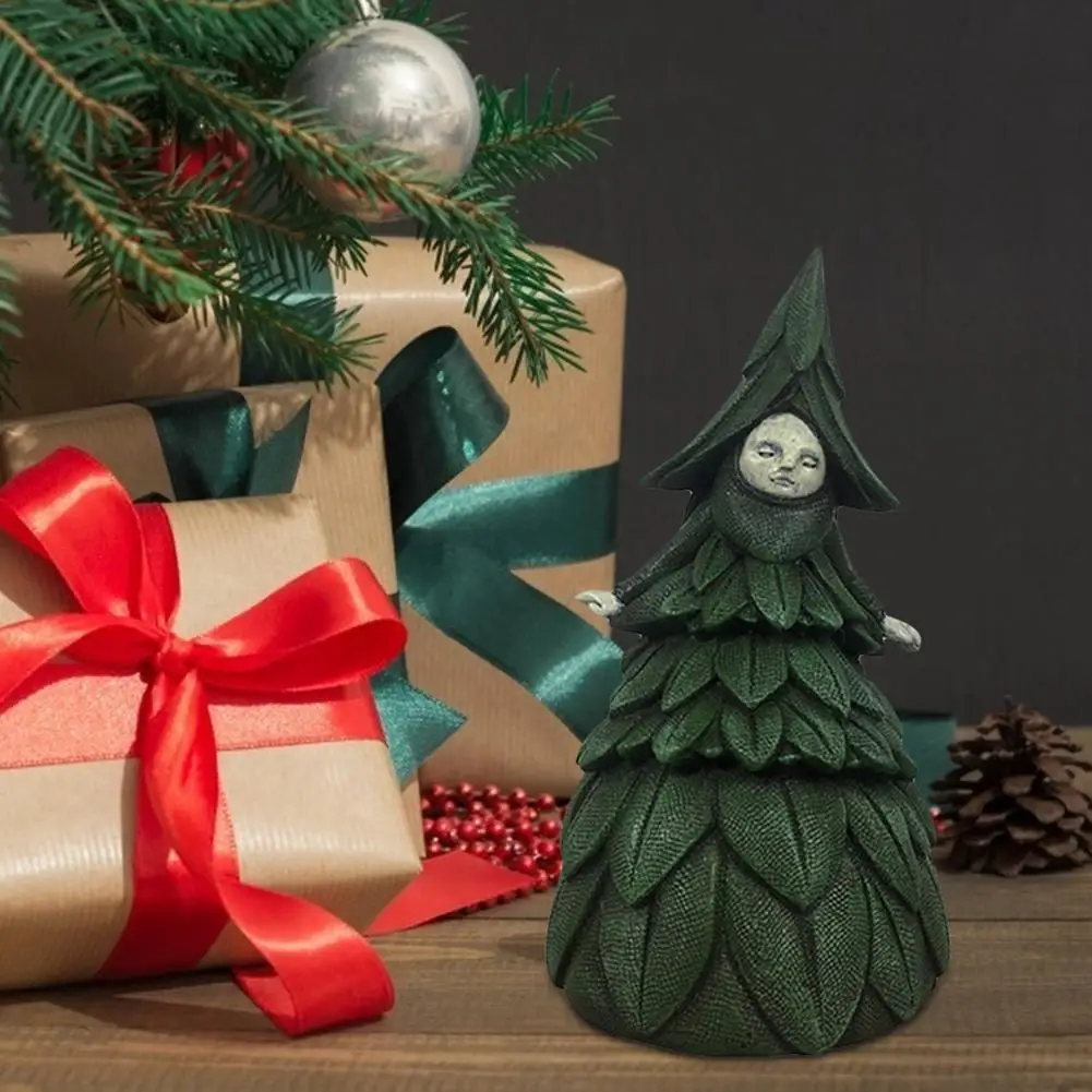 

2021 NEW Fairy Witch with Crutch Figurine Outdoor Statue Garden Sculpture for Patio Lawn Yard Porch Halloween Decoration