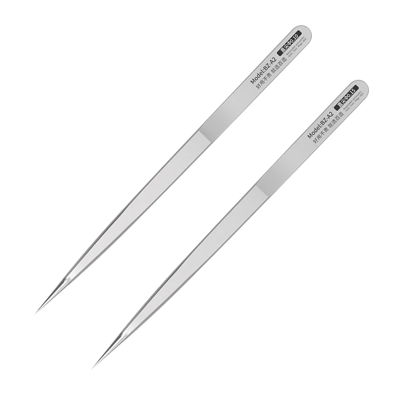 

Precision Tweezers Non-Magnetic Anti-Rust Stainless Steel Fingerprint Fly Wire Tweezer Pinzas Electronics Phone Repair Tools