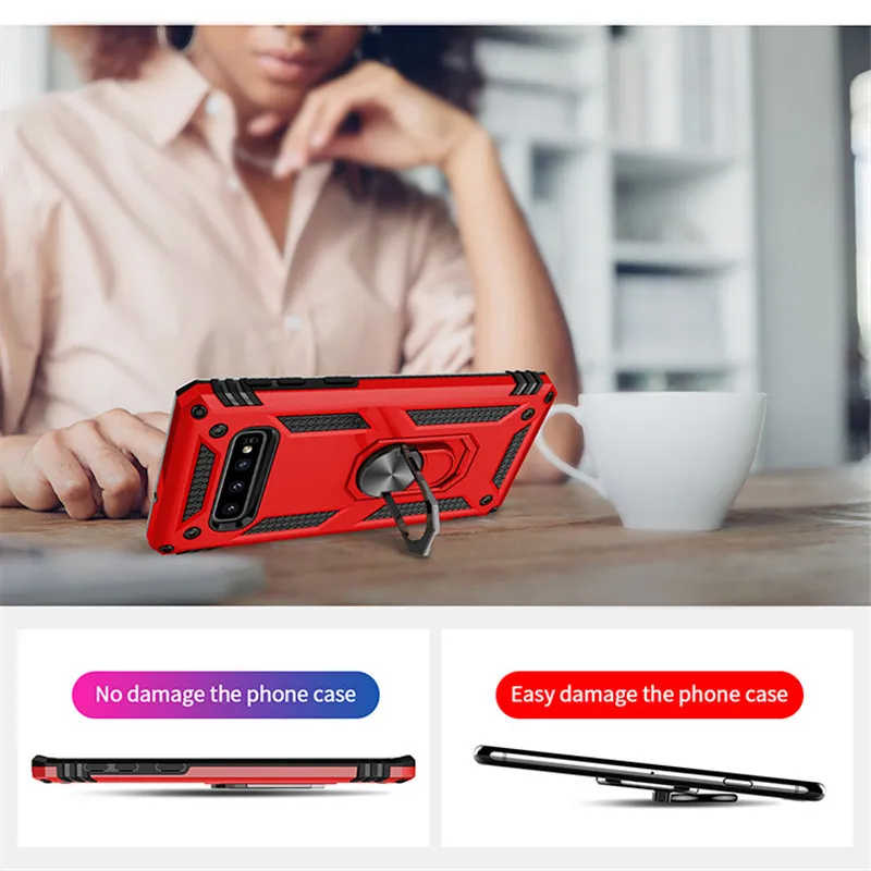 Роскошные Чехлы с подставками чехол для samsung Galaxy S10 S9 S8 Plus Note 8 9 A10 20 30 A50 M20 A6 A7 A8 A9 Магнитный чехол-держатель с кольцом