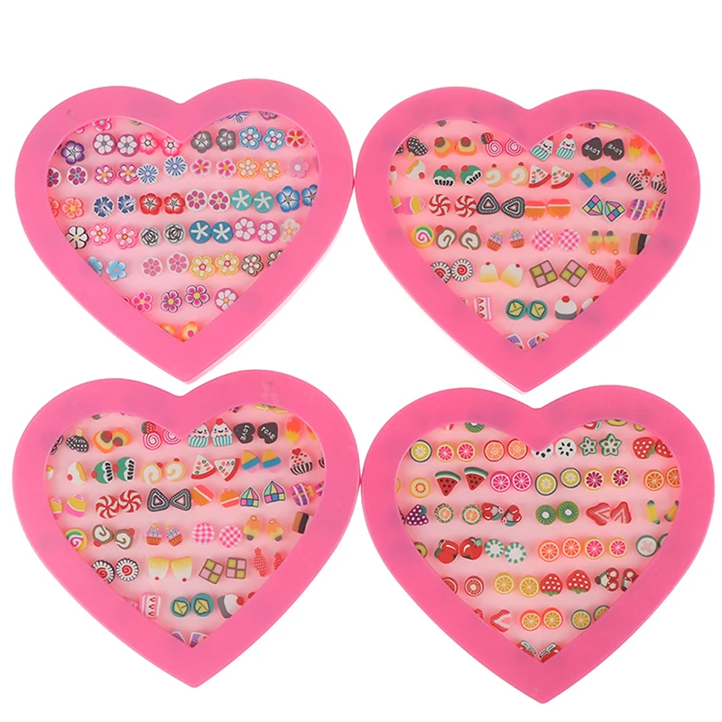 36 пар/компл. модные Полимерная глина серьги гвоздики комплект - Цена: 271,34 руб.