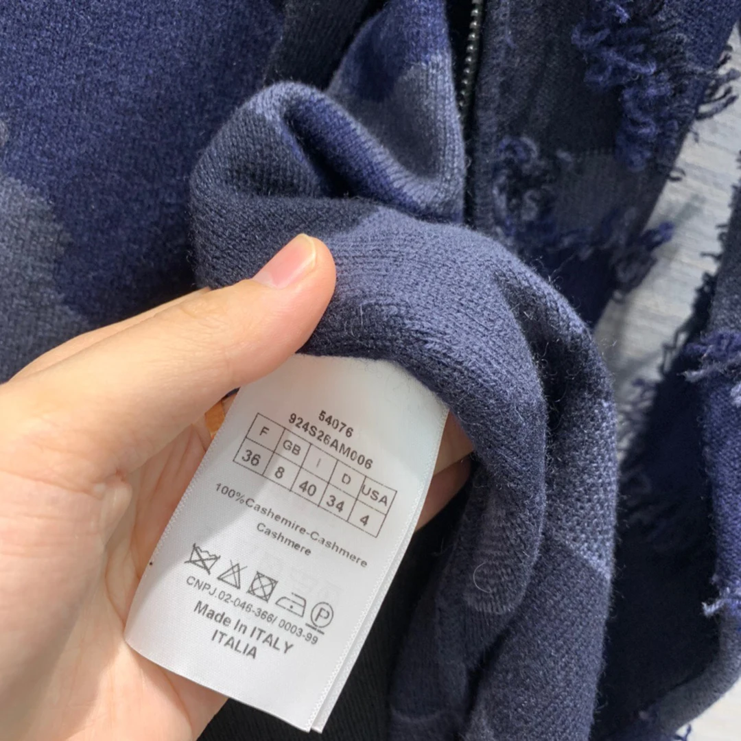 

Luxury Brand 100% Cashmere Women Knitted Sweater Shirt Top 2020 Autumn Fashion Top Quality Tassel Patchwork Casual Zipper Jacket