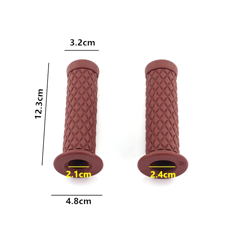 

Unviersal Motorcycle Handlebar Grip Retro Rubber Handle Bar Non Slip Vintage Grip for 7/8" Handlebars for Yamaha Honda Kawasaki