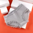 3 шт.компл. женские трусики, кружевные трусики со средней талией, милое нижнее белье для девочек, однотонные хлопковые трусики, нижнее белье, трусики