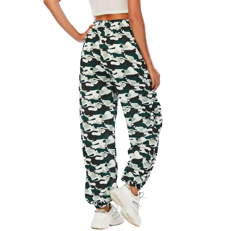 

High Waist Loose Weatpants Trousers With Pockets 2021 Spring Camouflage Womens Casual Sports Joggers Gradient Sweat Pants