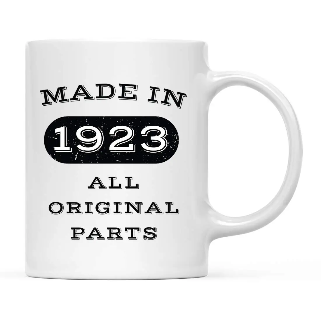 Сделано в 1923 году забавная черная печать на день рождения год веселая белая