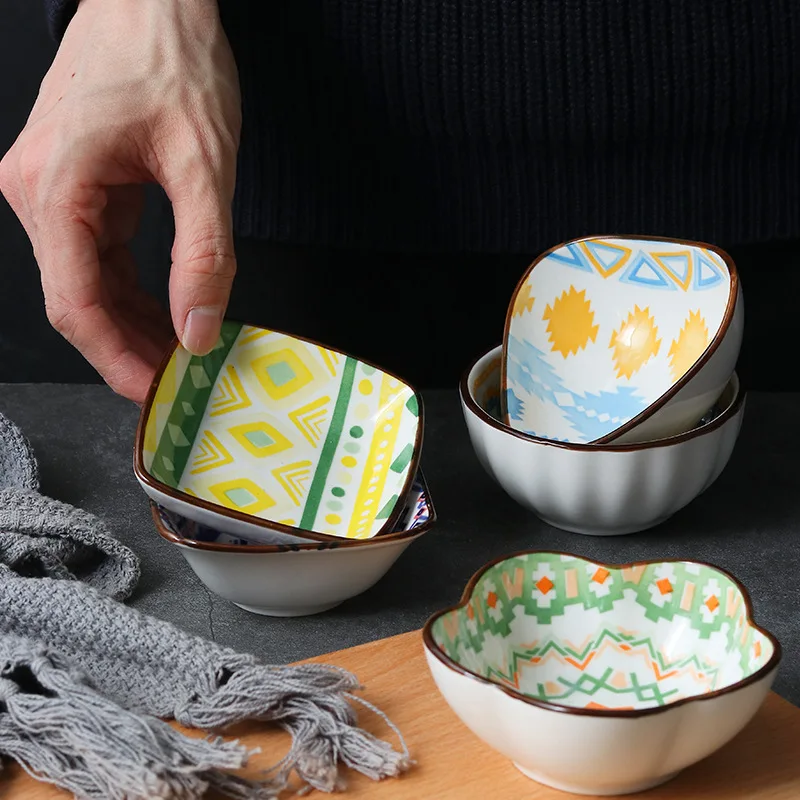 Блюдо для закусок в Корейском стиле подглазурная роспись вручную креативный