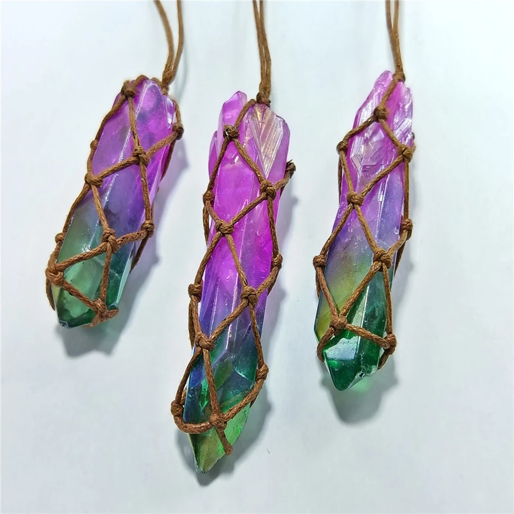 Подвеска колонна из натурального искусственного кристалла для мужчин и женщин