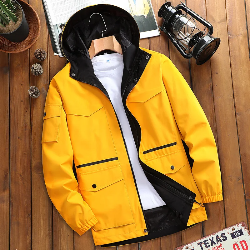 

Hiking Hooded Jackets Outdoor Sports Coats Waterproof Mountain Jacket Men Camping Hiking Clothes Climbing Trekking Windbreaker