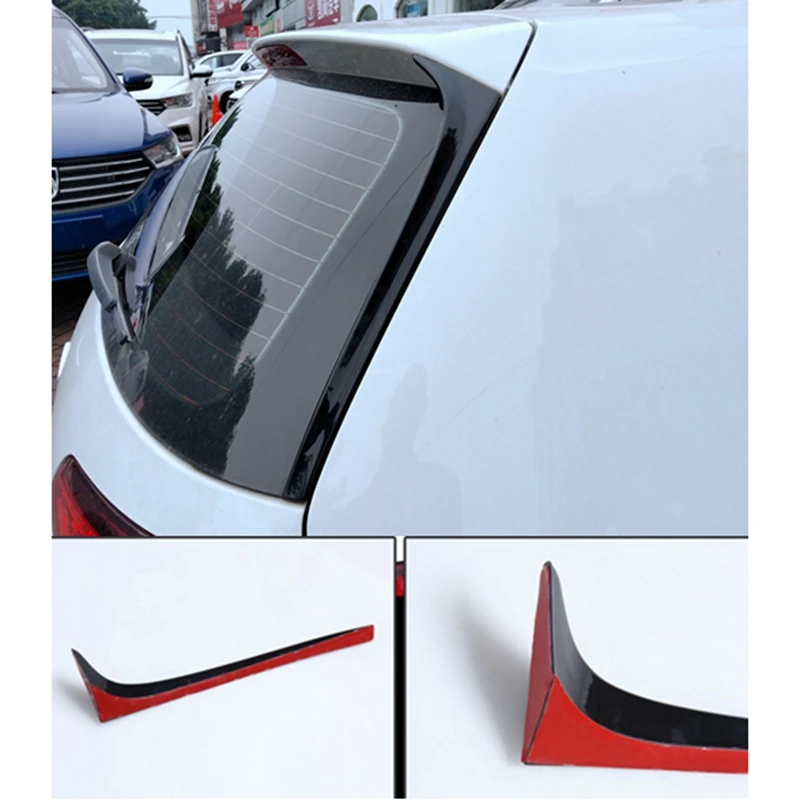 Яркий черный Автомобильный спойлер MK7 из АБС-пластика в форме крыла задний 2 шт.