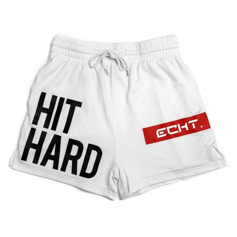 summer Solid color mesh compression quick-drying shorts men's sweatpants gyms Fitness Men shorts slim fit clothes Size M-XXXL