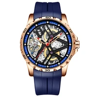 fashion mens watches top brand luxury wristwatch automatic mechanical clock blue watch men waterproof sport relogio masculino